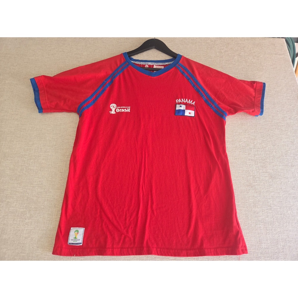 Panama World Cup Brazil Official Licensed Soccer Fan Jersey Red Size L 2014